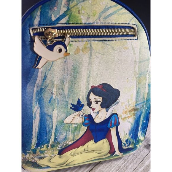 Loungefly Snow White Disney Backpack Princess Bird Forest HandBag Purse Bag